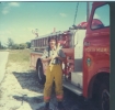 Me and my axe along side of Engine 32, the old, 5-speed Mack